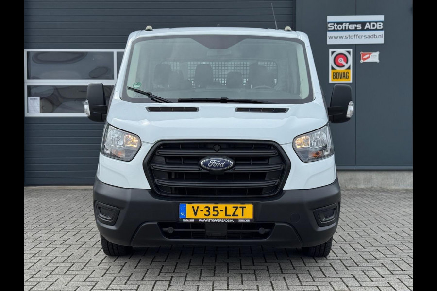 Ford Transit 2.0 TDCI 130pk L2 DC Pick-up | 7-pers | Airco | Trekhaak 2550KG | Bluetooth | 2.4m x 2.1m laadbak | Betonplex