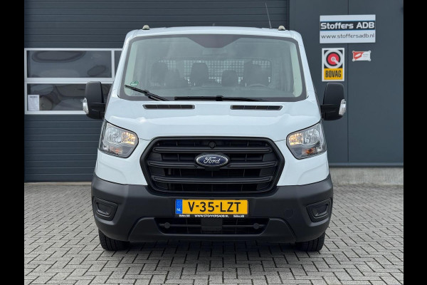 Ford Transit 2.0 TDCI 130pk L2 DC Pick-up | 7-pers | Airco | Trekhaak 2550KG | Bluetooth | 2.4m x 2.1m laadbak | Betonplex