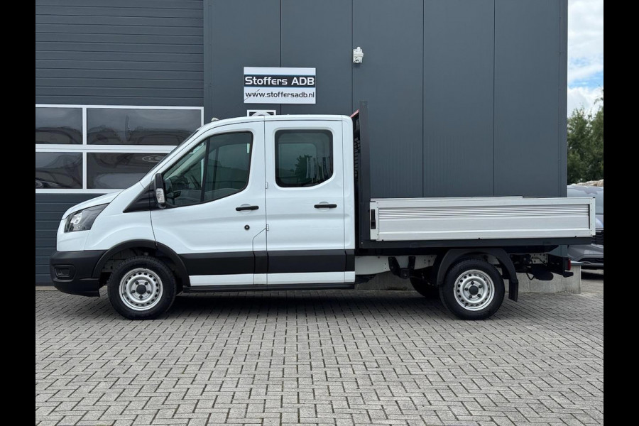 Ford Transit 2.0 TDCI 130pk L2 DC Pick-up | 7-pers | Airco | Trekhaak 2550KG | Bluetooth | 2.4m x 2.1m laadbak | Betonplex