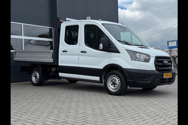 Ford Transit 2.0 TDCI 130pk L2 DC Pick-up | 7-pers | Airco | Trekhaak 2550KG | Bluetooth | 2.4m x 2.1m laadbak | Betonplex