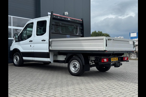 Ford Transit 2.0 TDCI 130pk L2 DC Pick-up | 7-pers | Airco | Trekhaak 2550KG | Bluetooth | 2.4m x 2.1m laadbak | Betonplex