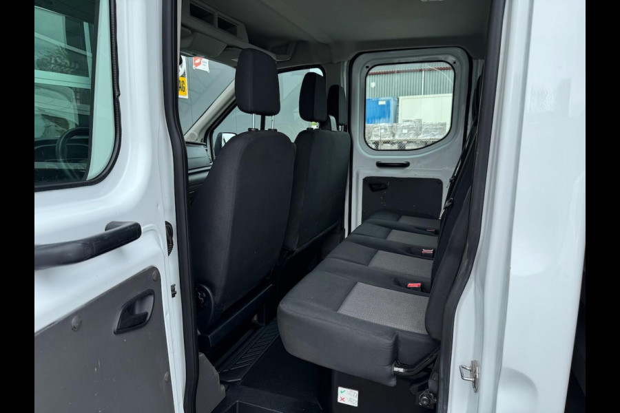 Ford Transit 2.0 TDCI 130pk L2 DC Pick-up | 7-pers | Airco | Trekhaak 2550KG | Bluetooth | 2.4m x 2.1m laadbak | Betonplex