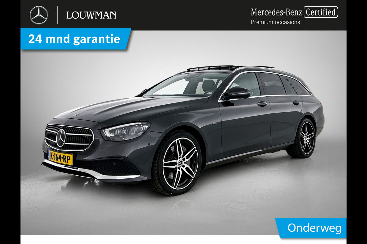 Mercedes-Benz E-Klasse Estate 300 e Business Solution AMG | Panoramadak | Wide screen | Navigatie | Elect. bedinebare voor stoelen met geheugen | Parking support met camera achter | Inclusief 24 maanden Mercedes-Benz Certified garantie voor Europa.