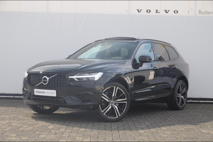 Volvo XC60 T6 340PK Automaat Recharge AWD R-Design / Cruise control / Harman Kardon Audio / Elektrische achterklep / Apple carplay / parkeersensoren met camera / Elektrische stoelen / Panoramadak / Sportstoelen / Stoel - en stuurwielverwarming / Keyless entry