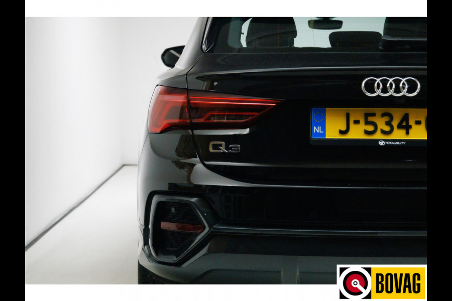 Audi Q3 Sportback 35 TFSI Business Edition 150 PK | Panoramadak | Leer | 360 camera | El. achterklep Stoelverwarming, Navigatie, App-connect, Lane assist, Cruise, Led verlichting, Regensensor