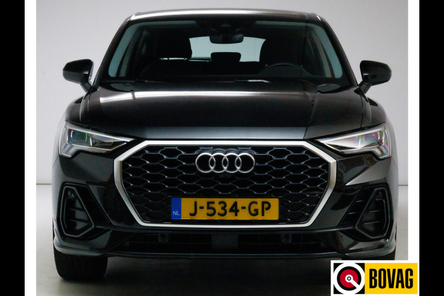 Audi Q3 Sportback 35 TFSI Business Edition 150 PK | Panoramadak | Leer | 360 camera | El. achterklep Stoelverwarming, Navigatie, App-connect, Lane assist, Cruise, Led verlichting, Regensensor