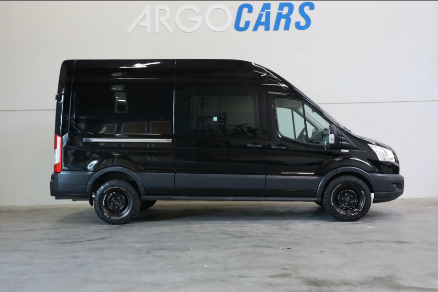 Ford Transit 350 2.0 TDCI L2/H2 Trend AWD 4X4 MARGE 170PK ZWART AIRCO TREKHAAK CRUISE 12/2018 LEASE V/A € 112,- pm INRUIL MOGELIJK