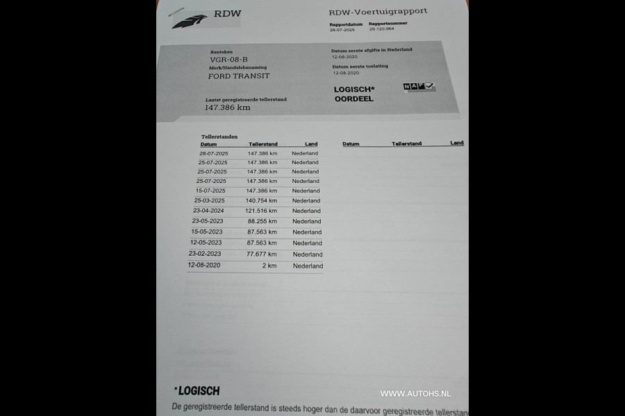 Ford Transit 350 2.0 TDCI L2H2 , 1e Eig. Euro 6 , Dubbele schuifdeur , In super nette staat , Apk mei 2026 , recent beurt gehad