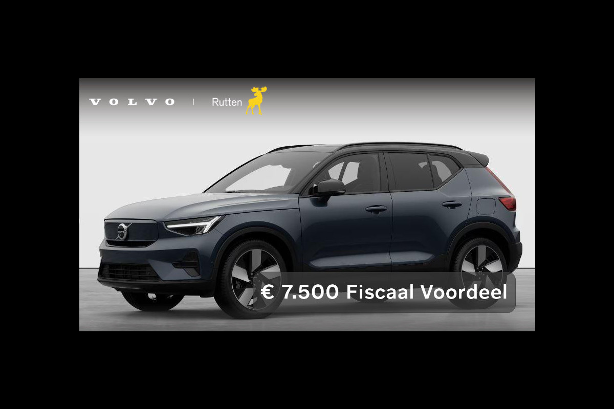 Volvo EX40 252PK Single Motor Extended Range Plus 82 kWh / Lounge Pakket / Panoramadak / 360 Camera / Extra getint glas / 20'' Velgen / Nubuck bekleding