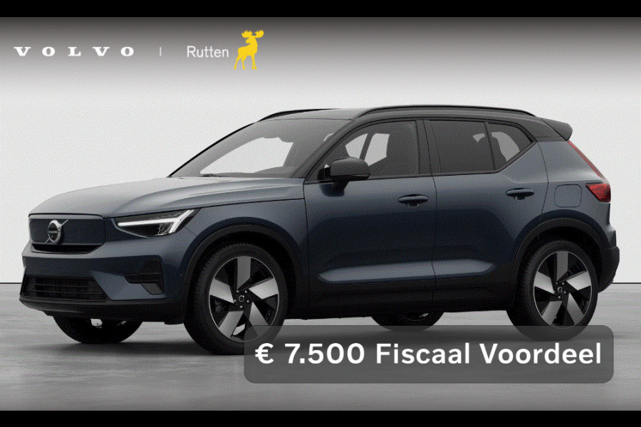 Volvo EX40 252PK Single Motor Extended Range Plus 82 kWh / Lounge Pakket / Extra getint glas / 360 Camera / 20'' velgen / Panoramadak / Zwart dak