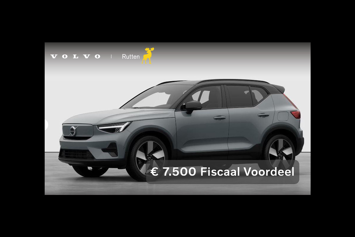 Volvo EX40 Single Motor Extended Range Plus 82 kWh / Lounge pakket / Extra getint glas / Panoramadak / 360 camera / 20''velgen / zwart dak