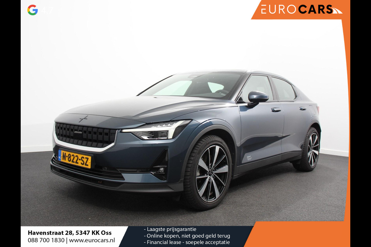 Polestar 2 Standard Range Single Motor 63kWh | Climate control | Cruise control | Panorama dak | Parkeersensoren + Camera | Trekhaak | Voorstoelen verwarmd | Apple Carplay/ Android Auto