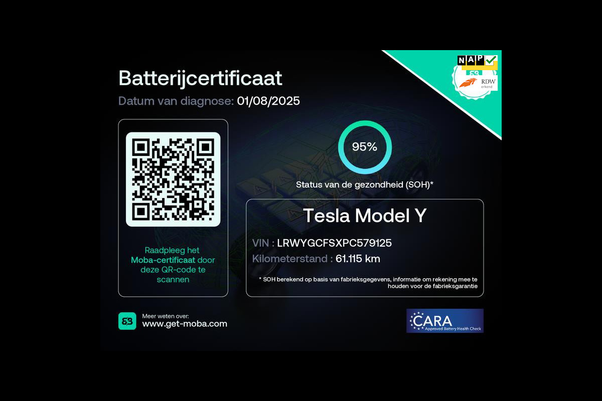 Tesla Model Y RWD 58 kWh 95% SOH Trekhaak BTW Auto 1e EIG Rijklaarprijs!