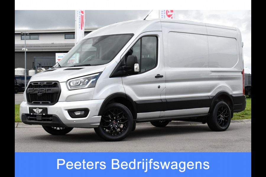 Ford Transit 350 2.0 TDCI L2H2 Limited Raptor Edition Adaptieve Cruise, Camera, Carplay, 185pk, LED, NAVI, Automaat, Trekhaak, Uniek!