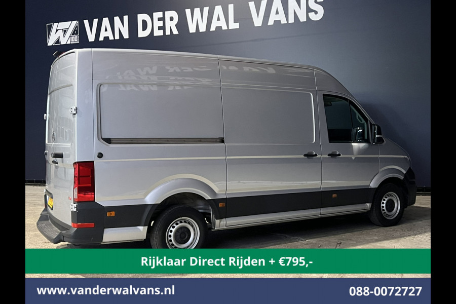Volkswagen Crafter 2.0 TDI 177pk Automaat L3H3 L2H2 Euro6 *Rijklaar Direct Rijden* Airco | Camera | Navigatie | LED | Apple Carplay Android Auto, Cruisecontrol, Parkeersensoren, 3000kg trekvermogen, Bijrijdersbank, zilver