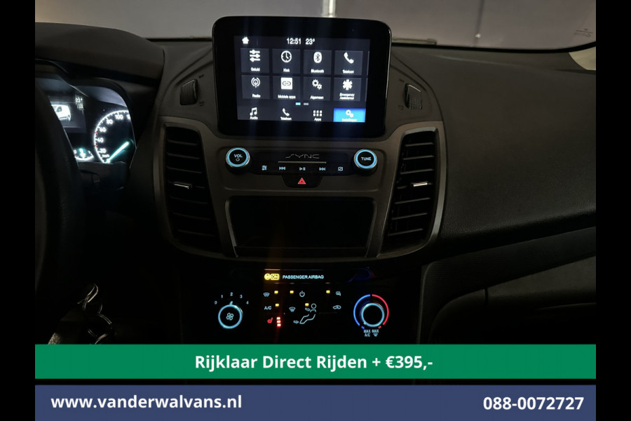 Ford Transit Connect 1.5 EcoBlue 101pk L1H1 Euro6 *Rijklaar Direct Rijden* Airco | 3-Zits | Camera | Android Auto | Verwarmde voorruit | Stoelverwarm Parkeersensoren, Zijdeur