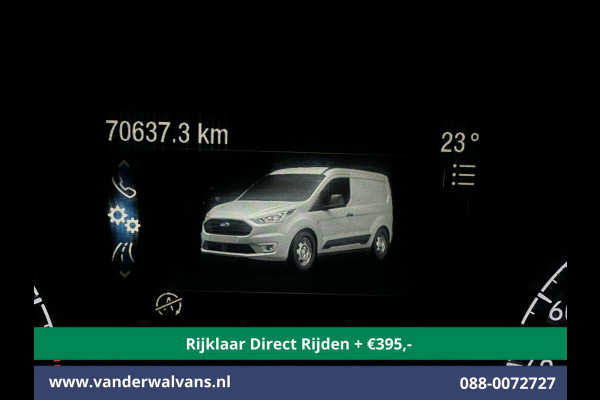 Ford Transit Connect 1.5 EcoBlue 101pk L1H1 Euro6 *Rijklaar Direct Rijden* Airco | 3-Zits | Camera | Android Auto | Verwarmde voorruit | Stoelverwarm Parkeersensoren, Zijdeur