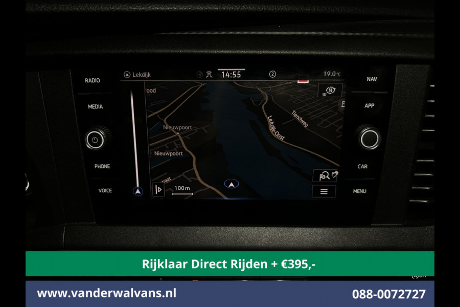 Volkswagen Transporter 2.0 TDI L2H1 Dubbele Cabine Euro6 *Rijklaar Direct Rijden* Airco | 5-Zits | Navigatie | Trekhaak | Apple Carplay Android Auto, Cruisecontrol, Parkeersensoren
