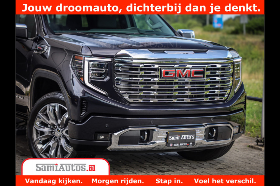 GMC Sierra DENALI | All-In Prijs | 6,2 V8 Full Option | De Meest Luxe Pick-Up in zijn Klasse | Comfortabele Dubbele Cabine met Royale 5 Zitplaatsen | BPM vrij | Nu Leverbaar uit Voorraad | Voorraad Nr 420229