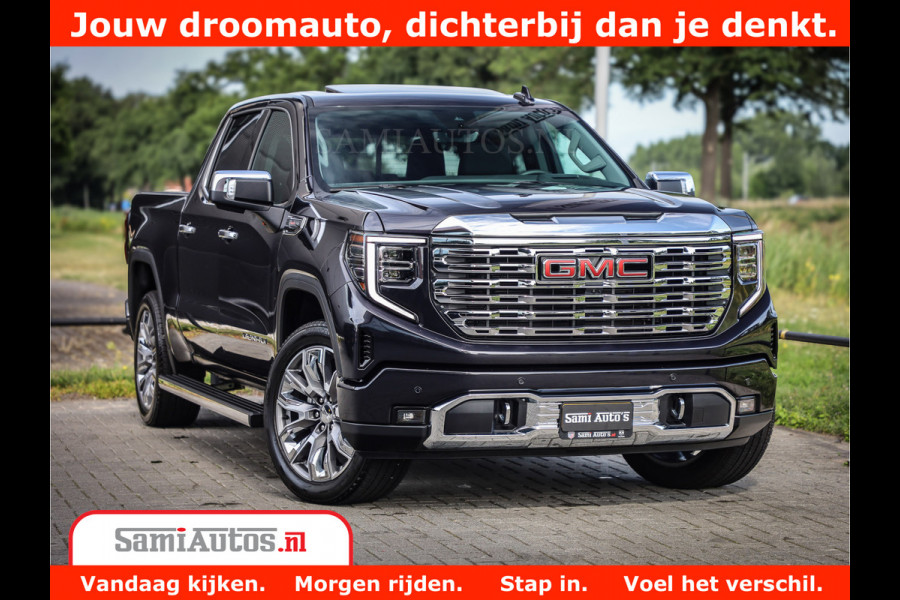 GMC Sierra DENALI | All-In Prijs | 6,2 V8 Full Option | De Meest Luxe Pick-Up in zijn Klasse | Comfortabele Dubbele Cabine met Royale 5 Zitplaatsen | BPM vrij | Nu Leverbaar uit Voorraad | Voorraad Nr 420229