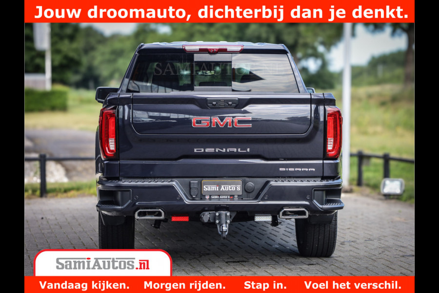 GMC Sierra DENALI | All-In Prijs | 6,2 V8 Full Option | De Meest Luxe Pick-Up in zijn Klasse | Comfortabele Dubbele Cabine met Royale 5 Zitplaatsen | BPM vrij | Nu Leverbaar uit Voorraad | Voorraad Nr 420229