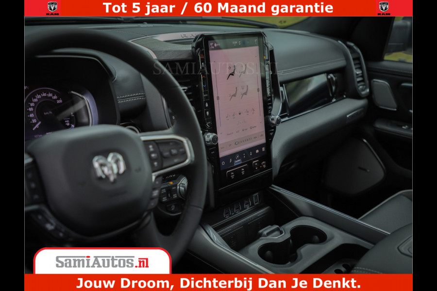 Dodge Ram 1500 Night Premium | Full Option | De Meest Luxe Pick-Up in zijn Klasse | Comfortabele Dubbele Cabine met Royale 5 Zitplaatsen | BPM vrij | Nu Leverbaar uit Voorraad | Voorraad Nr 2287 - 3384