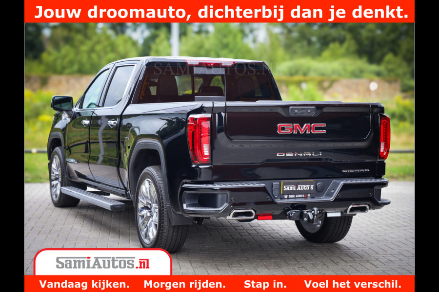 GMC Sierra DENALI | All-In Prijs | 6,2 V8 Full Option | De Meest Luxe Pick-Up in zijn Klasse | Comfortabele Dubbele Cabine met Royale 5 Zitplaatsen | BPM vrij | Nu Leverbaar uit Voorraad | Voorraad Nr 4420