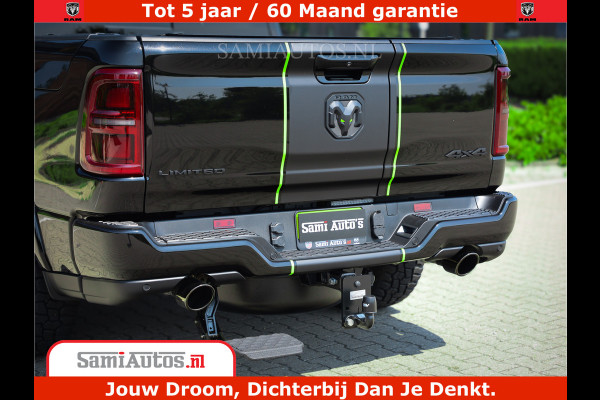 Dodge Ram 1500 Limited Night High Output 540HP 706Nm | Massage + Full Option | De Meest Luxe en Volle Pick-Up in zijn Klasse | Comfortabele Dubbele Cabine met Royale 5 Zitplaatsen | BPM vrij | Nu Leverbaar uit Voorraad | Voorraad Nr 2300 - 7689