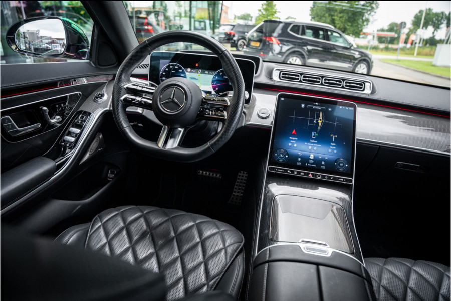Mercedes-Benz S-Klasse 500 4MATIC Lang AMG Line ** Achterasbesturing ** Panodak ** HUD ** Burmester Premium Plus ** 21inch ** Ventilatie ** Massage