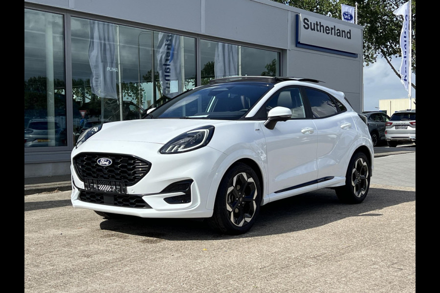 Ford Puma 1.0 EcoBoost Hybrid ST-Line X 155pk Automaat | Panoramadak | Afneembare trekhaak | Winter Pack | Adaptive cruise control | 360 graden camera | Bang&Olufsen | Elektrsiche achterklep | Matrix LED