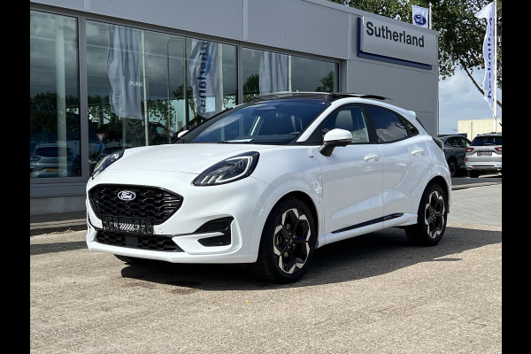 Ford Puma 1.0 EcoBoost Hybrid ST-Line X 155pk Automaat | Panoramadak | Afneembare trekhaak | Winter Pack | Adaptive cruise control | 360 graden camera | Bang&Olufsen | Elektrsiche achterklep | Matrix LED