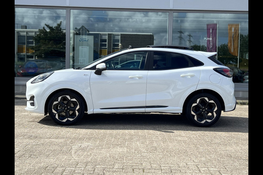 Ford Puma 1.0 EcoBoost Hybrid ST-Line X 155pk Automaat | Panoramadak | Afneembare trekhaak | Winter Pack | Adaptive cruise control | 360 graden camera | Bang&Olufsen | Elektrsiche achterklep | Matrix LED
