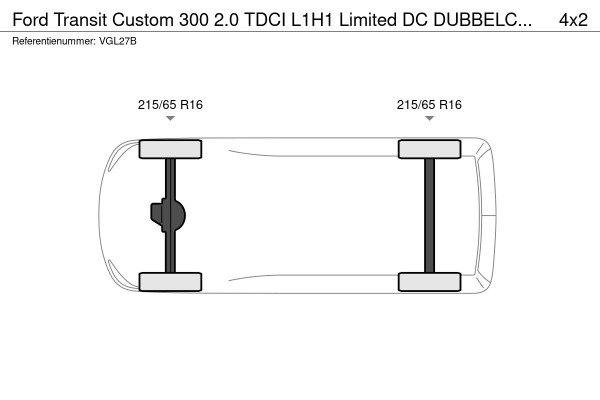 Ford Transit Custom 300 2.0 TDCI L1H1 Limited DC DUBBELCABINE / TREKHAAK / BEARLOCK / LEDER / WINTERP / CAMERA / DASHCAM / 170PK