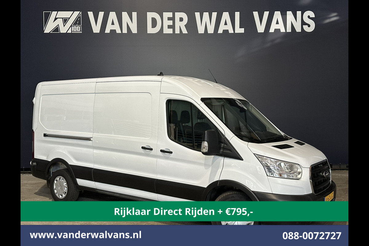 Ford Transit 2.0 TDCI 130pk L3H2 Euro6 *Rijklaar Direct Rijden* Airco | Camera | Navigatie | Cruisecontrol | Stoelverwarming Verwarmde voorruit, Parkeersensoren, Elektrisch verstelbare bestuurdersstoel, Bijrijdersbank