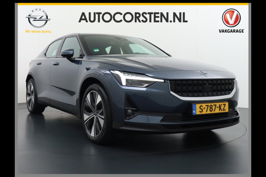 Polestar 2 Long Range 78kWh Carplay Android Auto Cruise Control Keyless Navi Ecc 360°Camera 19"LM Led-Pixel PDC Elektr.Klep Google Maps Blindspot Monitoring Stoelverwarming Regen-Lichtsensor Virtual-Cockpit Hill-Assist Lane Assist Origineel Nederlandse Auto Tot 150kw snel laden 1.500KG Trekvermogen €54.400 nieuwprijs