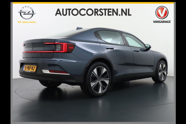 Polestar 2 Long Range 78kWh Carplay Android Auto Cruise Control Keyless Navi Ecc 360°Camera 19"LM Led-Pixel PDC Elektr.Klep Google Maps Blindspot Monitoring Stoelverwarming Regen-Lichtsensor Virtual-Cockpit Hill-Assist Lane Assist Origineel Nederlandse Auto Tot 150kw snel laden 1.500KG Trekvermogen €54.400 nieuwprijs