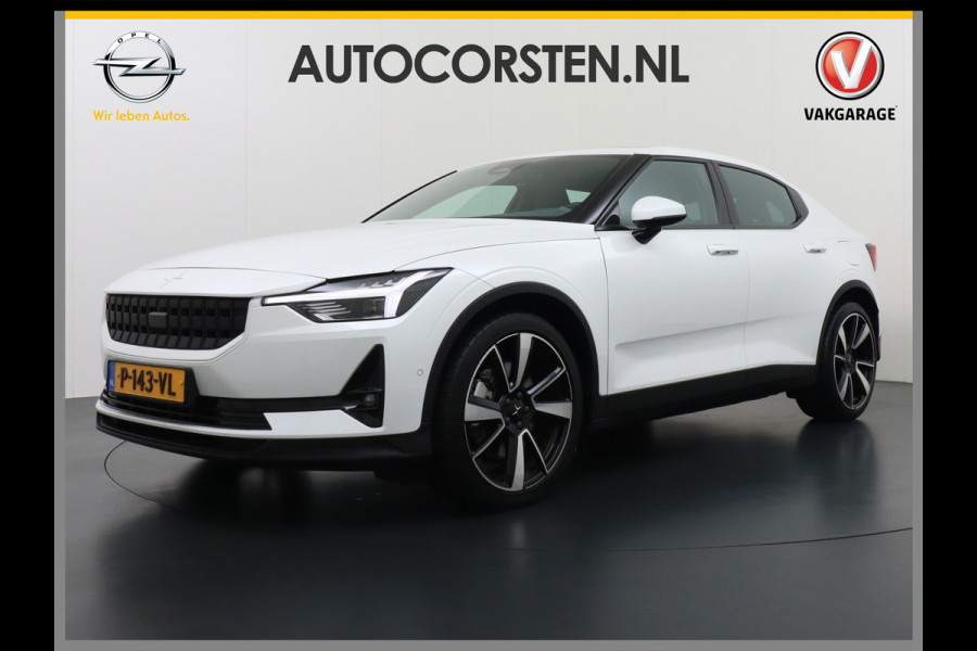Polestar 2 Long Range 78 kWh Pano-Dak 20" Sleutelloos(Telefoon-sleutel) Adaptive-Cruise Carplay Android 360-Camera Elektr.stoelen+Geheugen  Phone-Connect.Stoel-Verwarmd 1500kg-trekvermogen OnePedal drive Licht+Zichtpakket 55.000 nieuw!! EBD RemAssist Virtual-Cockpit digiDash Uitparkeer waarschuwing Botswaarsc.syst. Autonoom-Rem Noodrem ESP TCS Hill-Assist Lane Assist Pre-Crash-Syst. Emergency-Call Keyless Ecc tot 150kw snell