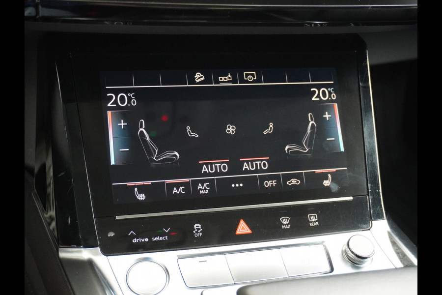 Audi e-tron Luchtvering Elektr.Leer+Memory+Verwarmd Pano-Dak Adap.Cruise Carplay LED Park-Assist PDC-a+V E-tron 20" Elektr.Achterklep 50 Qua Level-ride Actieve luidspreker E-Call Audi-Connect Keyless-go PTC SpoorAssist