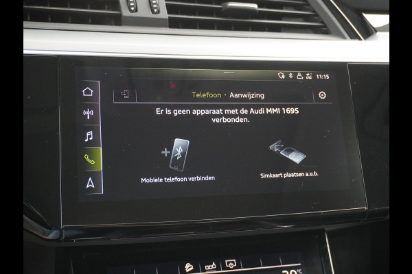 Audi e-tron Luchtvering Elektr.Leer+Memory+Verwarmd Pano-Dak Adap.Cruise Carplay LED Park-Assist PDC-a+V E-tron 20" Elektr.Achterklep 50 Qua Level-ride Actieve luidspreker E-Call Audi-Connect Keyless-go PTC SpoorAssist