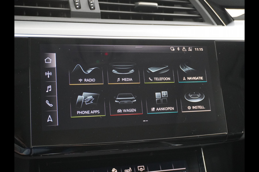 Audi e-tron Luchtvering Elektr.Leer+Memory+Verwarmd Pano-Dak Adap.Cruise Carplay LED Park-Assist PDC-a+V E-tron 20" Elektr.Achterklep 50 Qua Level-ride Actieve luidspreker E-Call Audi-Connect Keyless-go PTC SpoorAssist