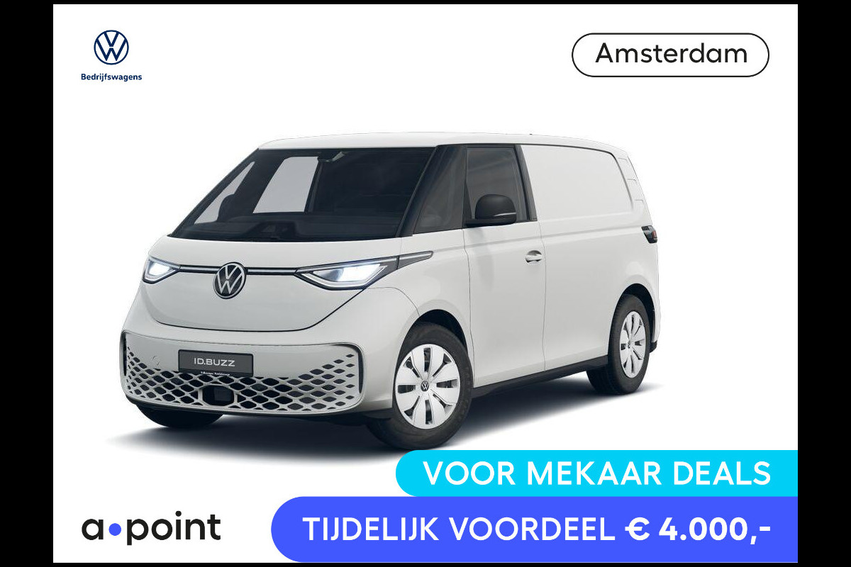 Volkswagen ID. Buzz Cargo Cargo Elektromotor 286 pk Zijschuifdeuren, achterdeuren, VOORRAAD!! RIJKLAARPRIJS!!