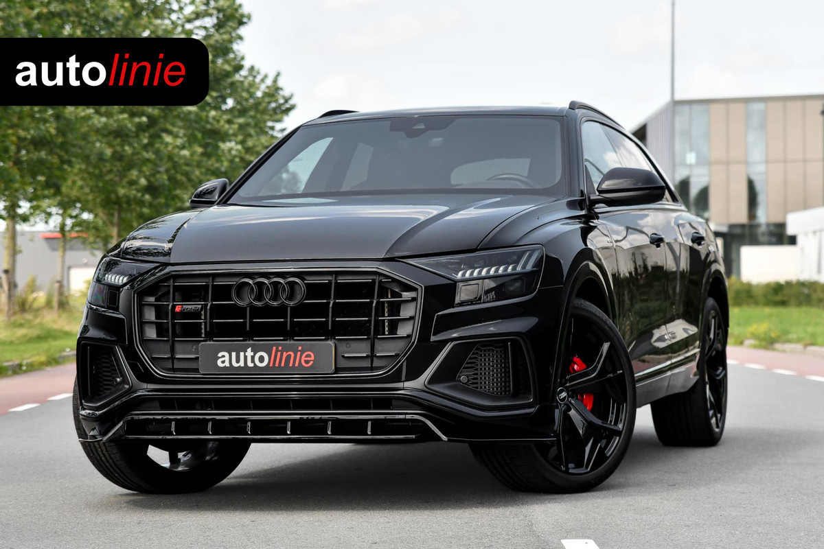 Audi Q8 55 TFSI e quattro 3x S-Line. RS stoelen, Softcl, Luchtv, B&O, Trekh, Matrix, Sfeer, 23'', Camera, CarPlay!