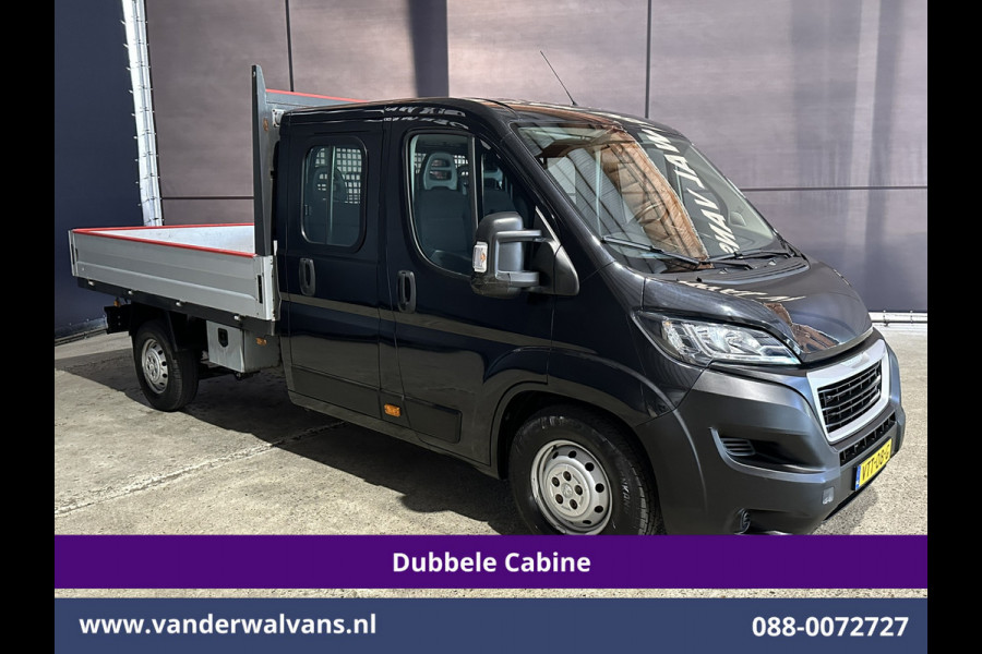 Peugeot Boxer 2.2 Blue HDi 140 pk Pick up 7 Persoons Dubbele cabine open laadbak Euro6 Airco | 7-Zits | 3000kg trekvermogen