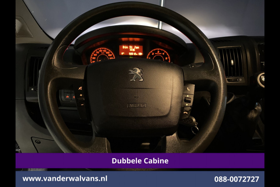 Peugeot Boxer 2.2 Blue HDi 140 pk Pick up 7 Persoons Dubbele cabine open laadbak Euro6 Airco | 7-Zits | 3000kg trekvermogen