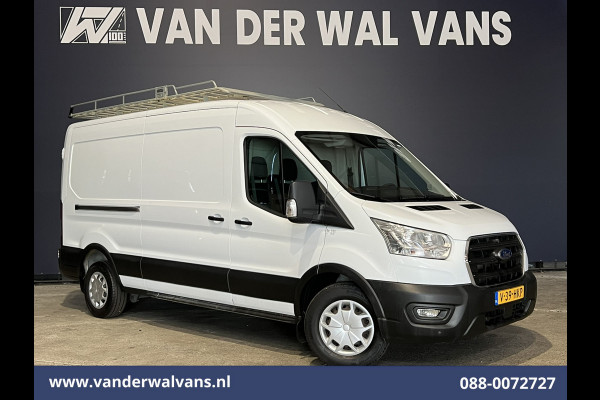 Ford Transit 2.0 TDCI 131pk L3H2 Euro6 # Airco | 2800kg Trekhaak | Imperiaal | LED | Trap | Cruisecontrol Parkeersensoren, Bijrijdersbank