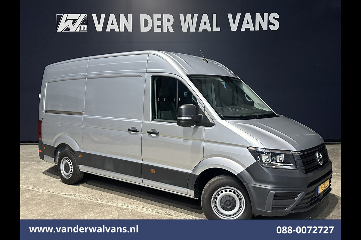 Volkswagen Crafter 2.0 TDI 140pk L3H3 L2H2 Euro6 Airco | 3000kg Trekhaak | Navigatie | Apple Carplay Android auto, Bijrijdersbank, zilver