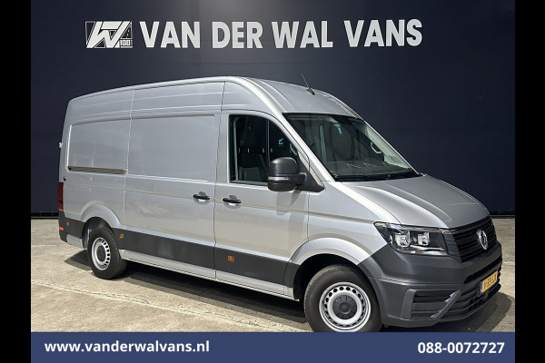 Volkswagen Crafter 2.0 TDI 140pk L3H3 L2H2 Euro6 Airco | 3000kg Trekhaak | Navigatie | Apple Carplay Android auto, Bijrijdersbank, zilver