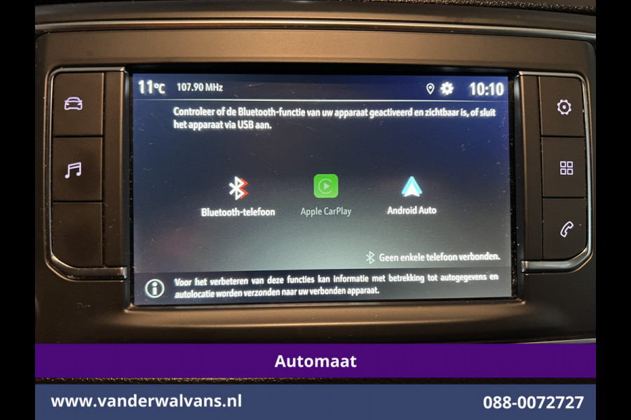 Opel Vivaro 2.0 CDTI 123pk Automaat L3H1 XL Euro6 # Airco | Apple Carplay | Cruisecontrol | Parkeersensoren Android Auto, Stoelverwarming