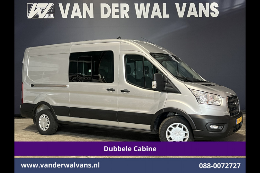 Ford Transit 2.0 TDCI 131pk L3H2 Dubbele Cabine Euro6 Airco | 6-Zits | LED | 2500kg Trekhaak | Cruisecontrol Verwarmde voorruit, Parkeersensoren