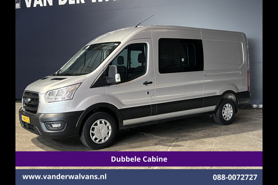 Ford Transit 2.0 TDCI 131pk L3H2 Dubbele Cabine Euro6 Airco | 6-Zits | LED | 2500kg Trekhaak | Cruisecontrol Verwarmde voorruit, Parkeersensoren